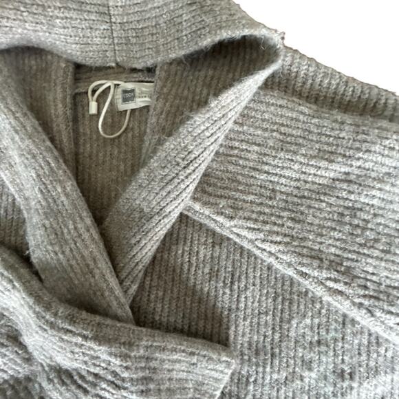 Anthropologie Look By M Every Day Cape Cardigan Gray Open Front Pockets - OSFM - Picture 5 of 8